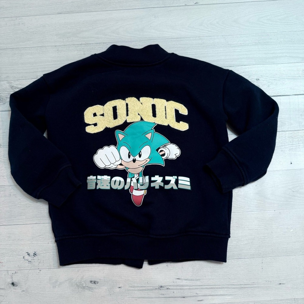 Sonic the Hedgehog kids button up sweater jacket youth small - Picture 5 of 6